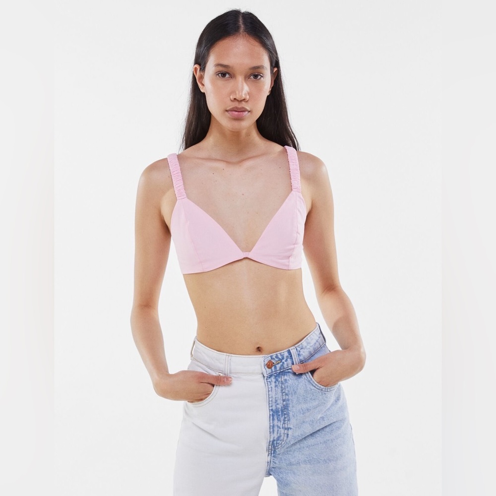 Bershka light pink bralette size small new with tags
